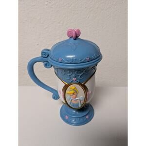 Cinderella Disney on Ice Princess 7" Souvenir Cup Plastic with Flip Lid Blue